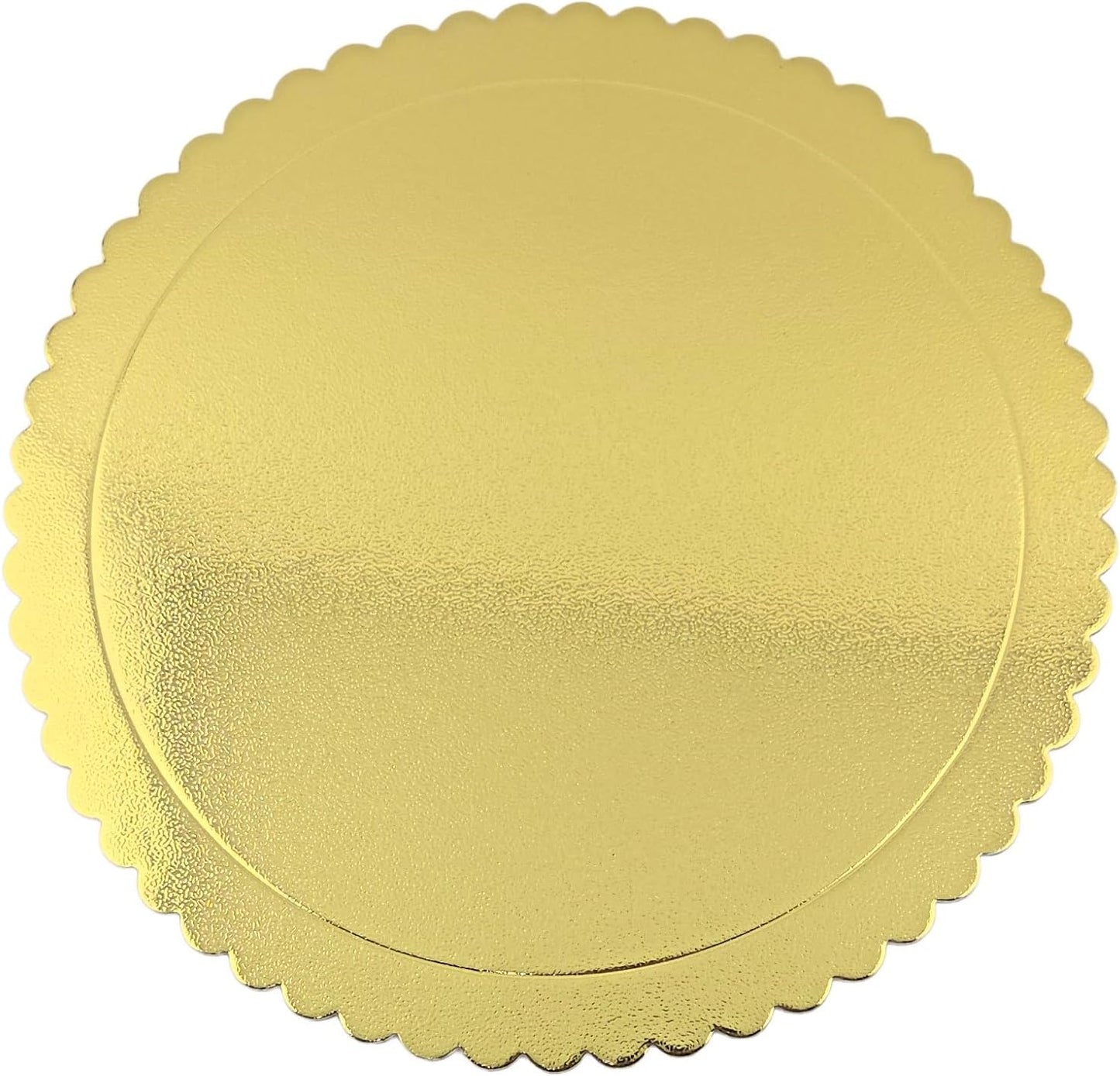 Party Favors Plus Gold Round Cake Boards Scalloped Edge Heavy Duty 12 Inch 10 Count