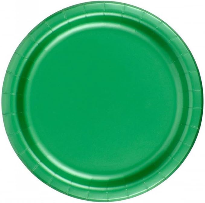 Party Favors Plus Kelly Green Wax Coated Paper Plates 240 Count
