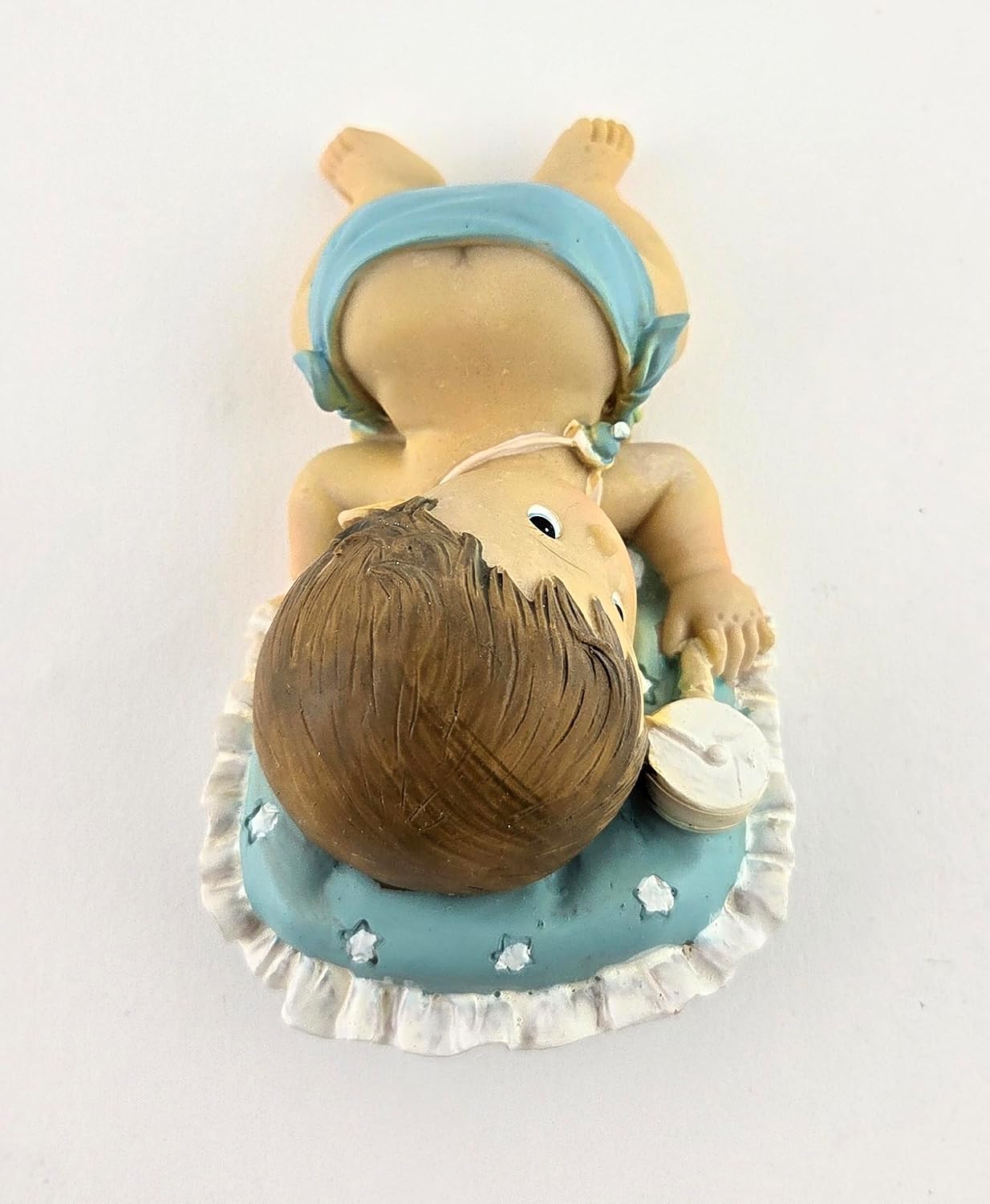 Party Favors Plus Blue White Polyresin Baby Boy Figurine 2.5 Inch Set of 2