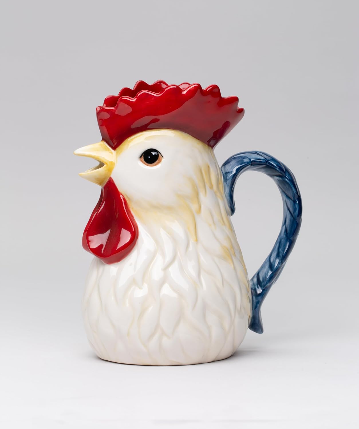 Cosmos Gifts Fine Ceramic Rooster Pitcher 7-3/4" H