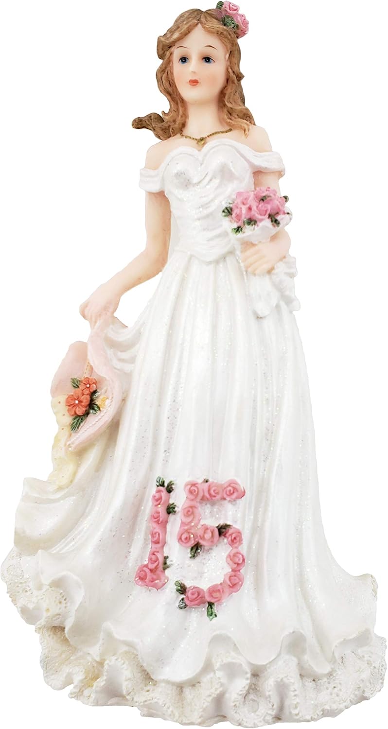 Party Favors Plus Pink Paper Quinceanera Cake Topper 7 Inch