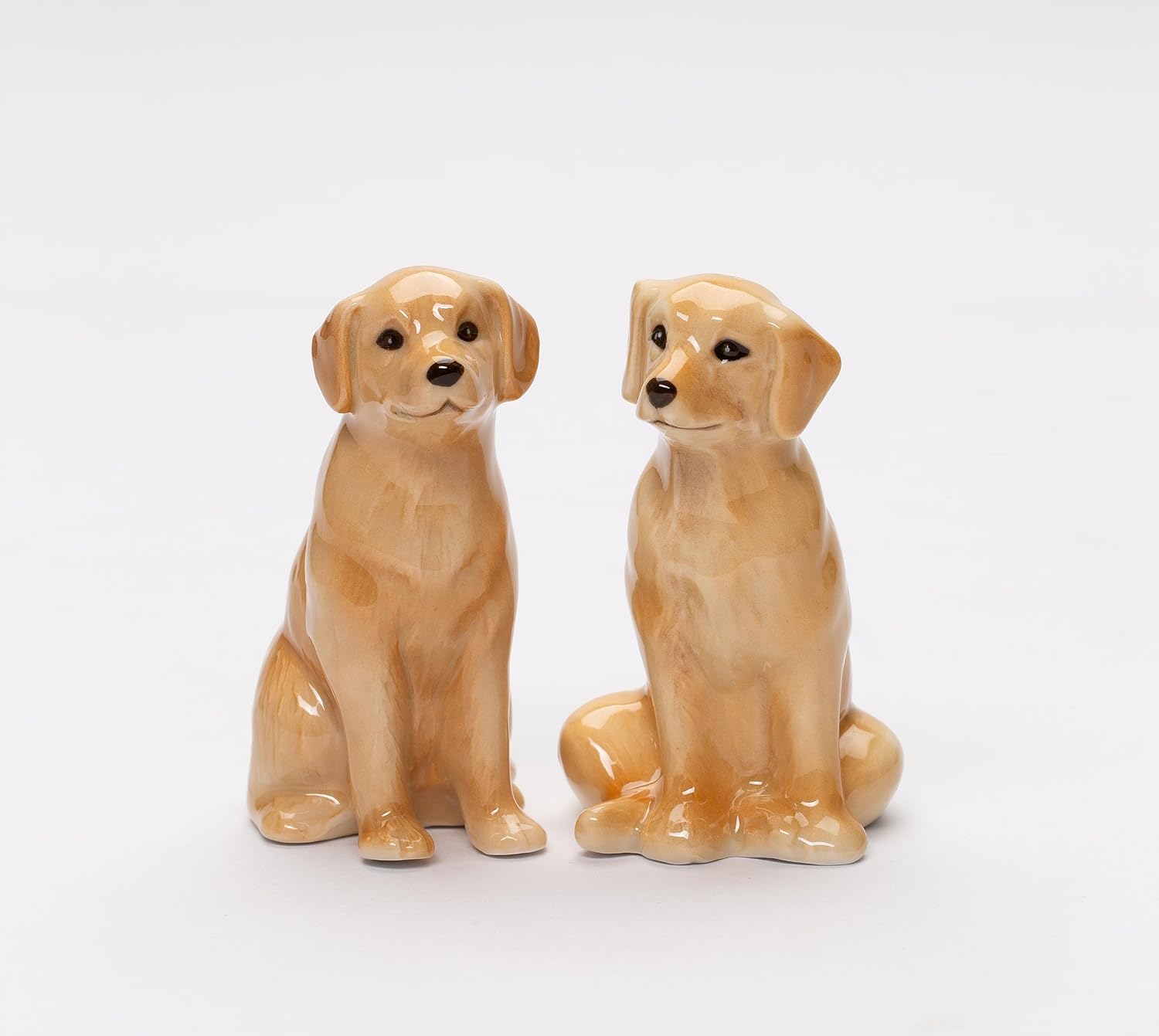 Cosmos Gifts Fine Ceramic Labrador Retriever Dogs Salt and Pepper Shakers Set 3-5/8" H
