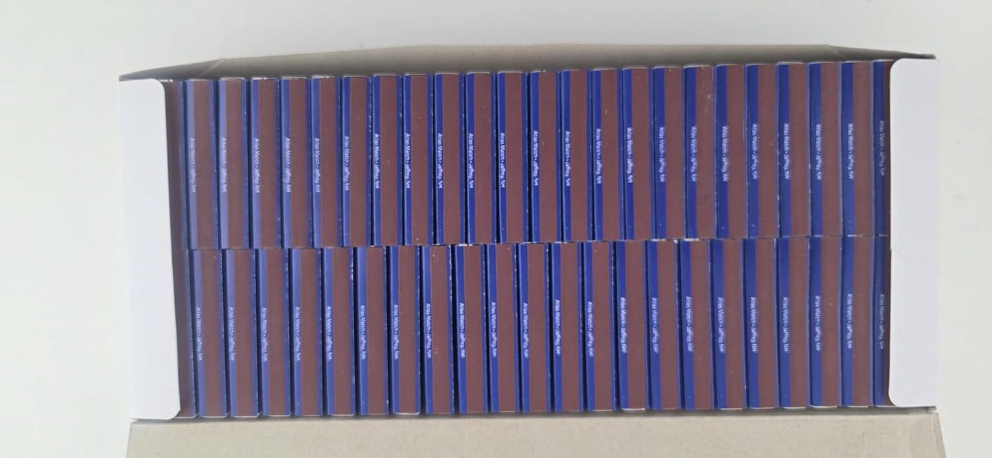 Royal Blue Wooden Box Matches White Tip 50 Pack