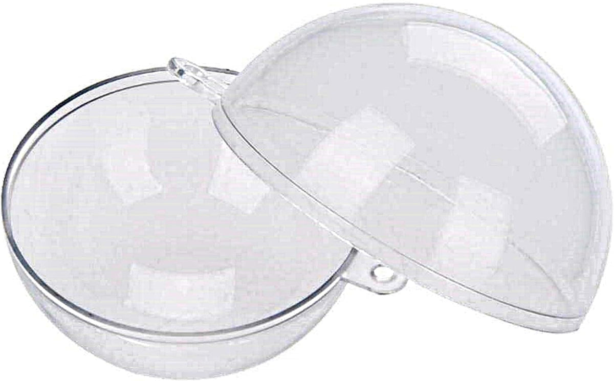 Party Favors Plus Clear Plastic Fillable Ball Ornaments 1.5 In 20 Pack