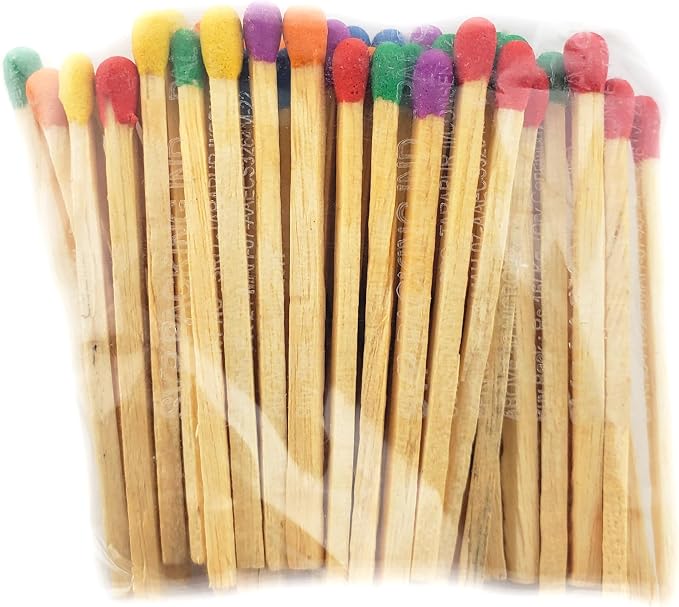 Party Favors Plus Rainbow Mix 1 Wooden Safety Matches 250 Count