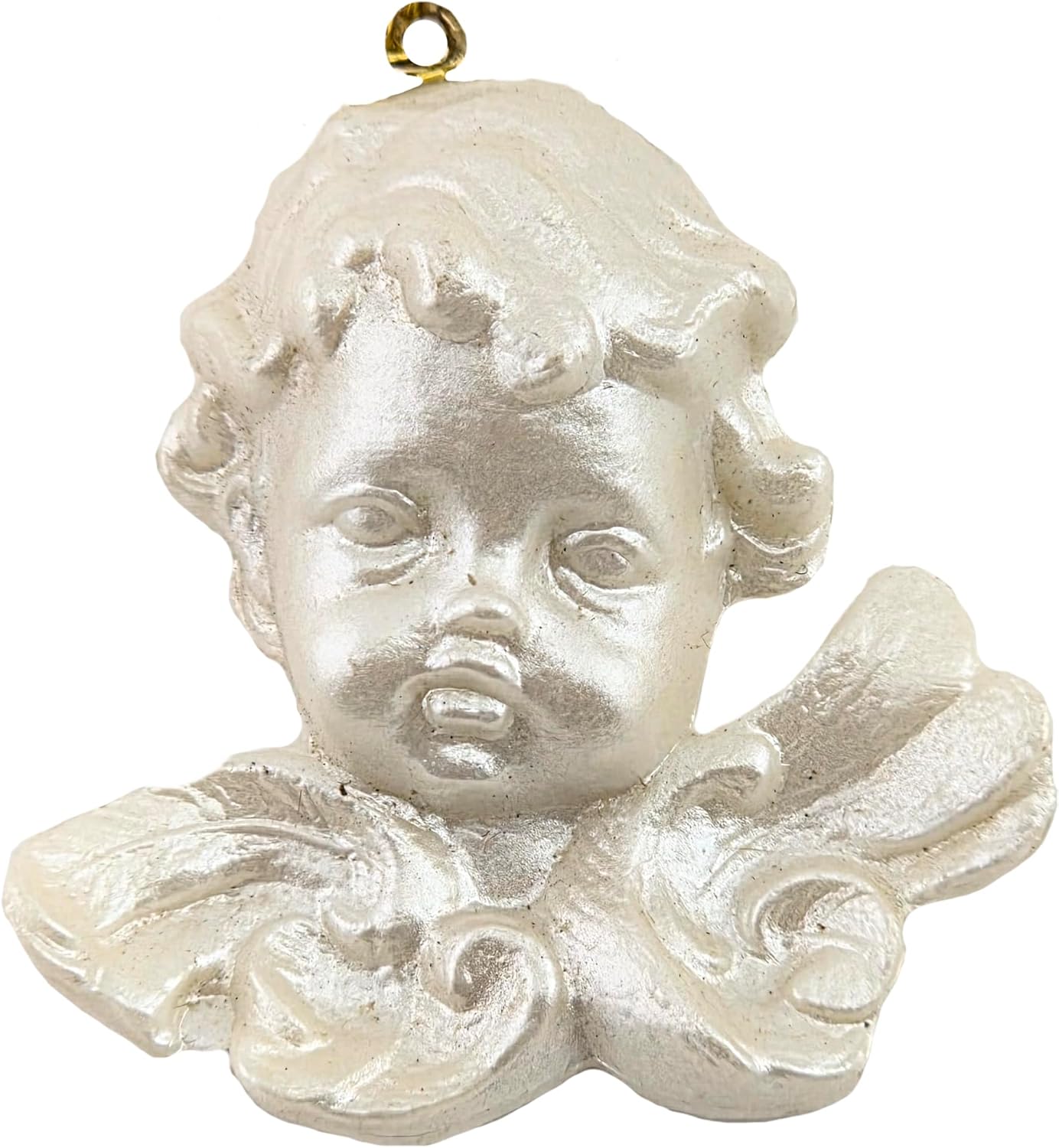Party Favors Plus Silver Plastic Angel Hanging Ornament 1.5 Inch Set of 14