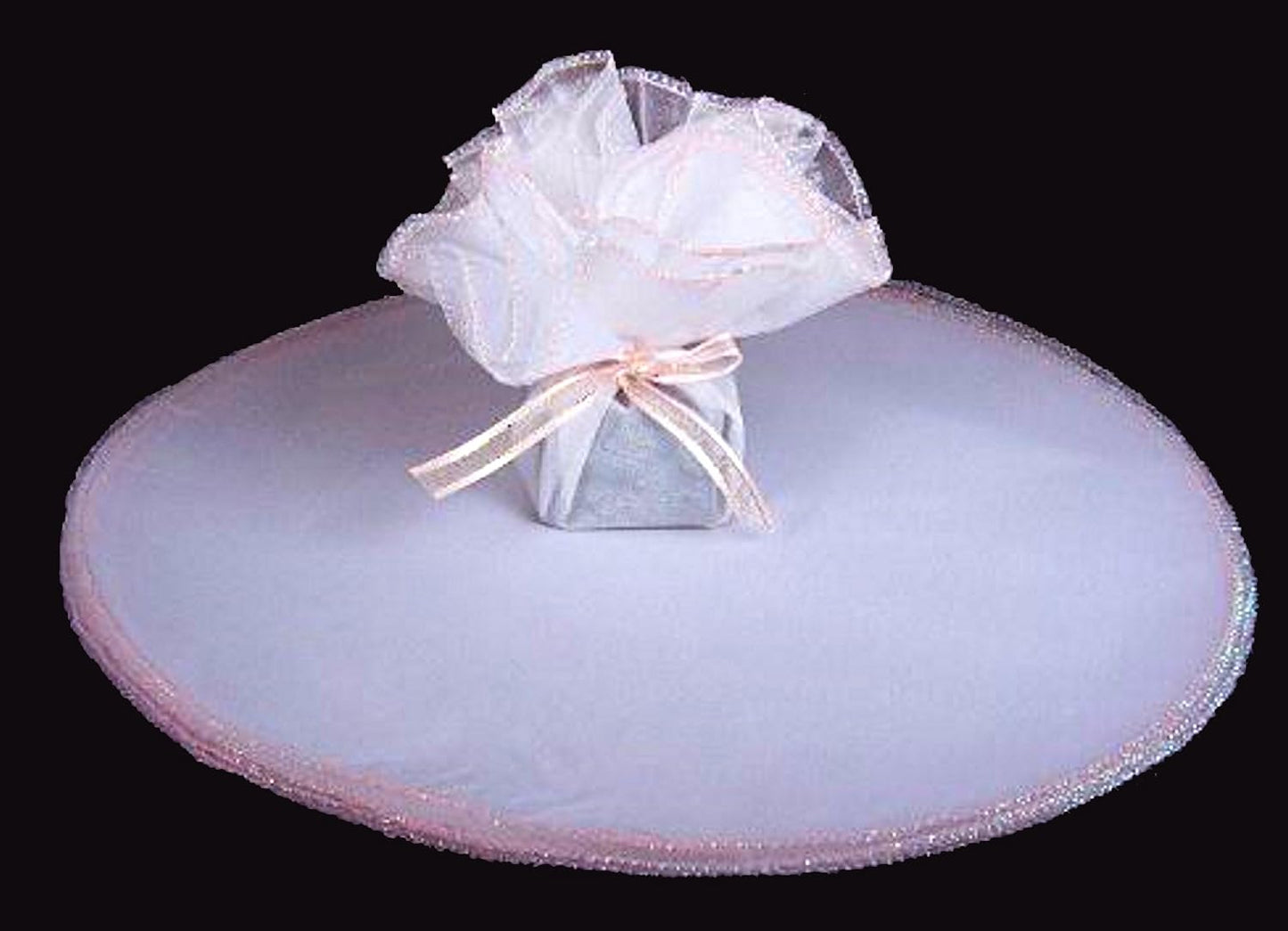 Party Favors Plus Organza Circles Sheer with Pink Edge Favor Wrap 9"