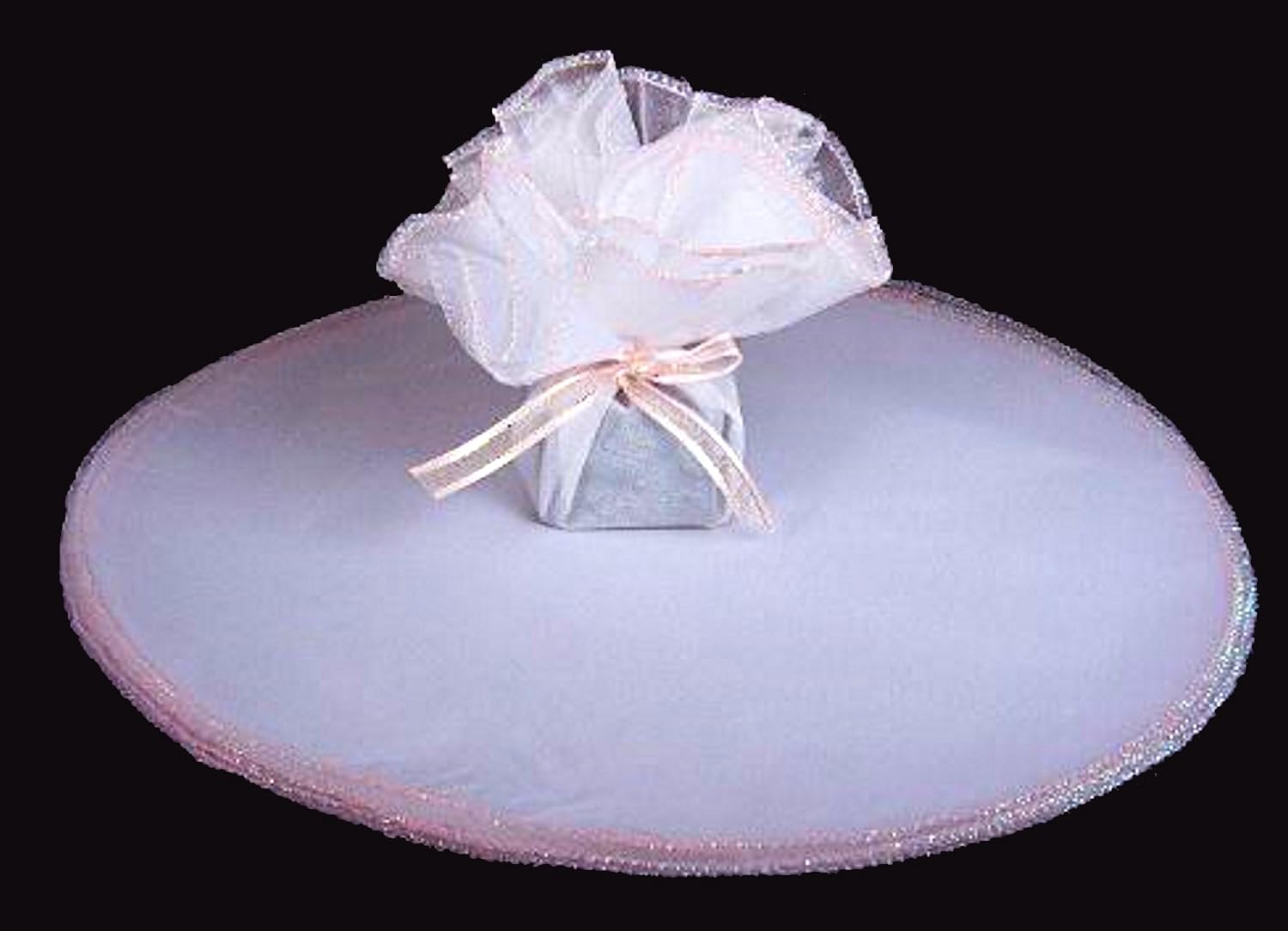 Party Favors Plus Organza Circles Sheer with Pink Edge Favor Wrap 9"