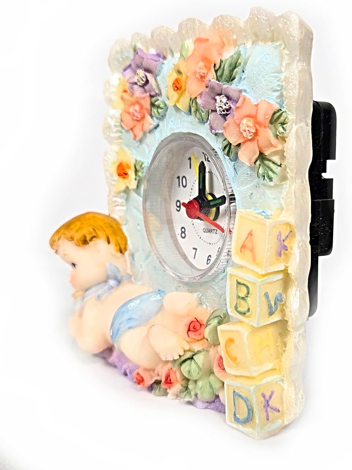 Party Favors Plus Multicolor Boy Motif Poly Resin Clock Set 2 Count