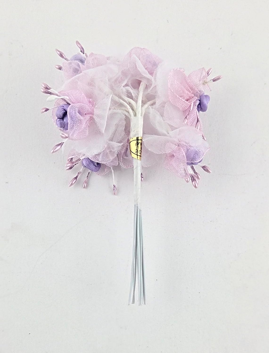 Mini Organza Favor Flowers Lavender & White, 300 Stems