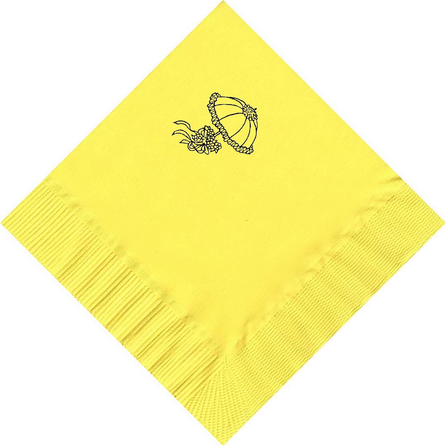 Party Favors Plus 100 2-Ply Cocktail Personalized Napkins with Umbrella Logo 5" x 5"