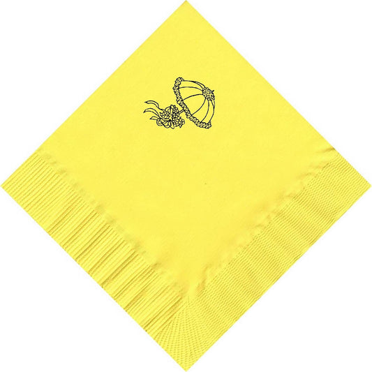 Party Favors Plus 100 2-Ply Cocktail Personalized Napkins with Umbrella Logo 5" x 5"