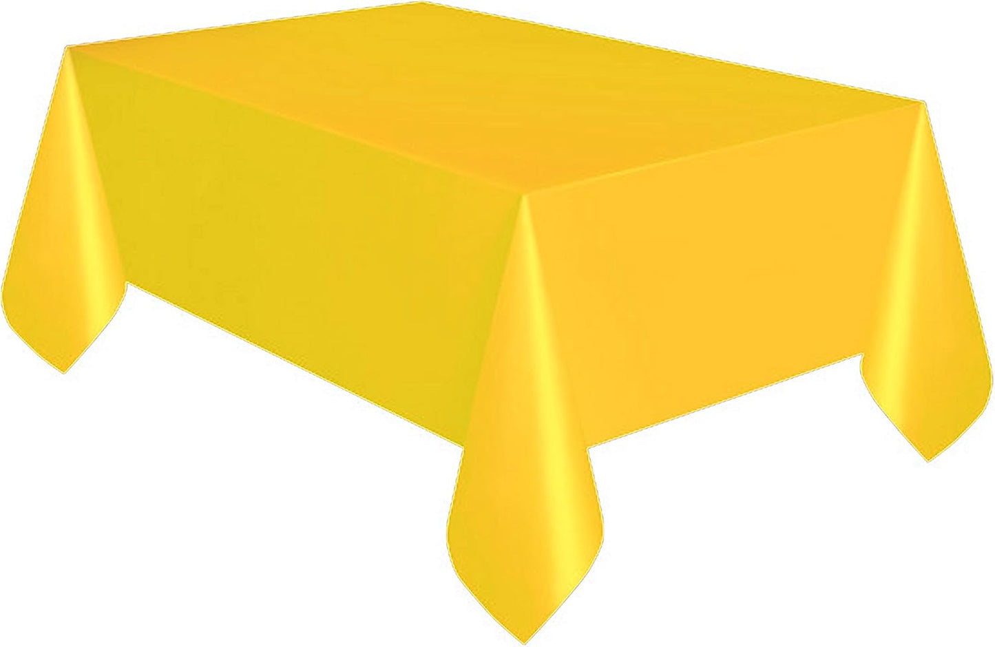 Party Favors Plus Harvest Yellow Plastic Rectangular Tablecloth with Skirt 54x108 Inch 2 Count