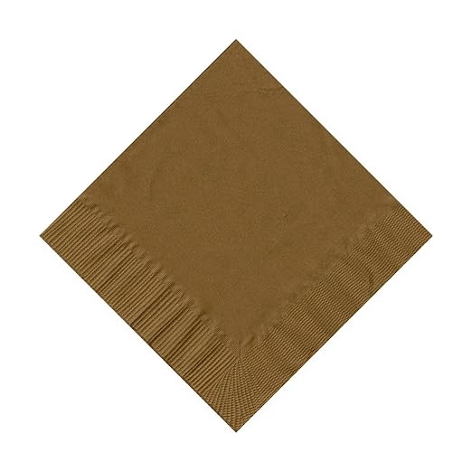 Party Favors Plus Beverage Cocktail Napkins Gold 600 Count