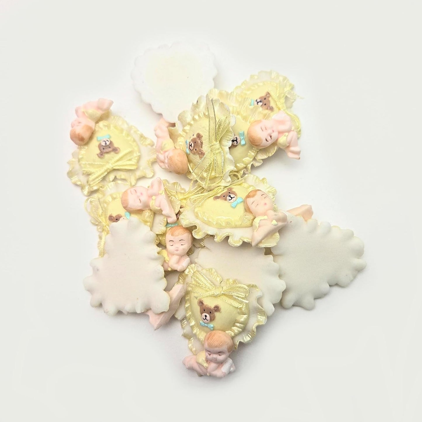 Party Favors Plus Cold Porcelain Crawling Baby Capia Figurines Multicolor 1.5 Inch 11 Count