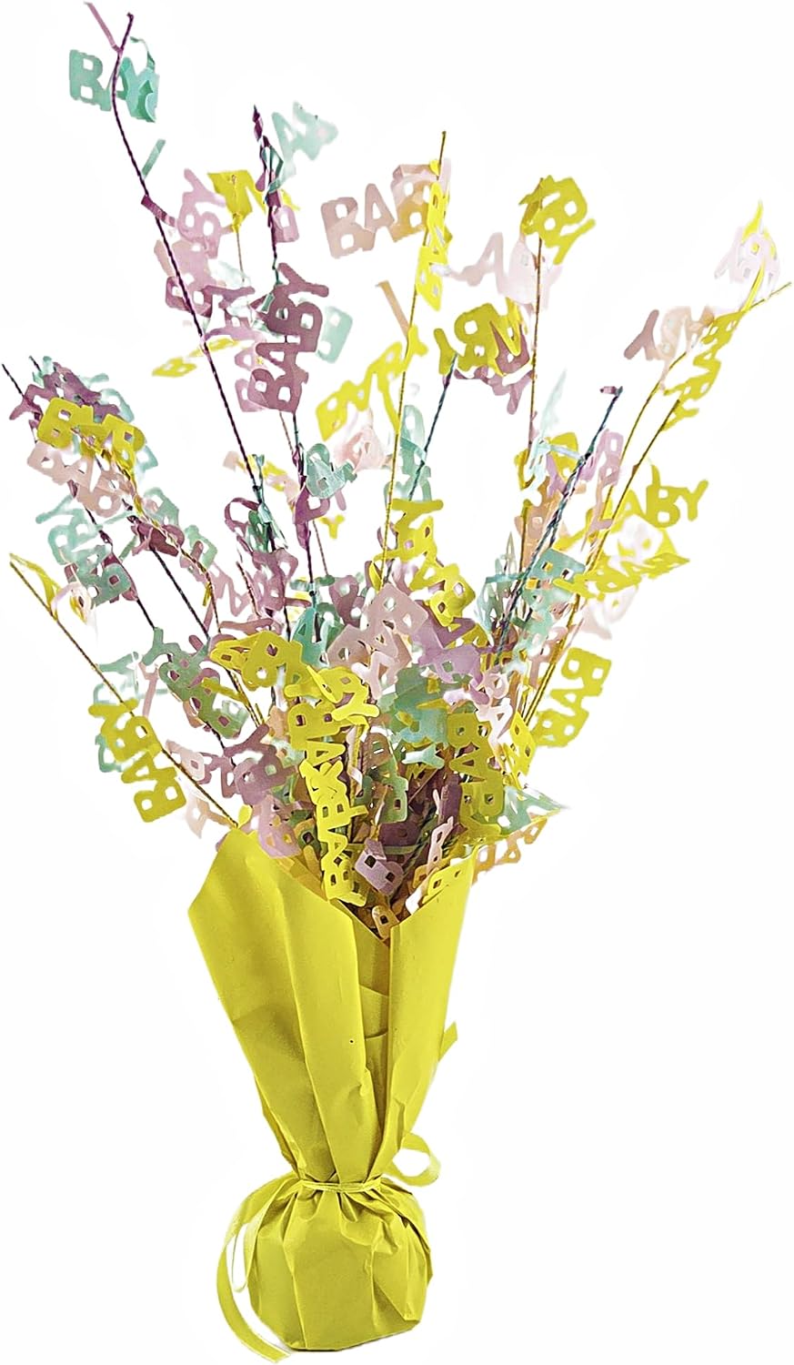 Pastel Multicolor Baby Shower Weighted Centerpieces, 2 Pieces