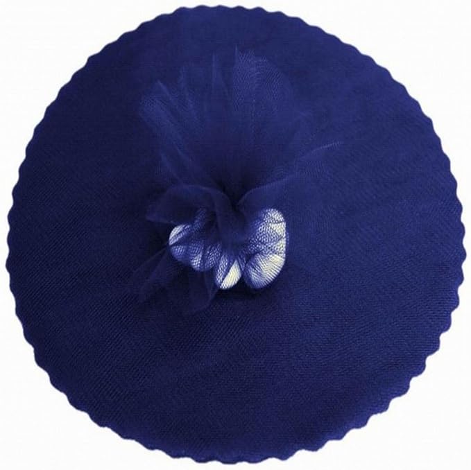 Party Favors Plus Navy Blue Scalloped Tulle Circles 9 Inches 100 Count