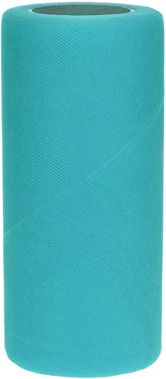 Party Favors Plus Aqua Tulle Fabric Roll 6in X 50yd