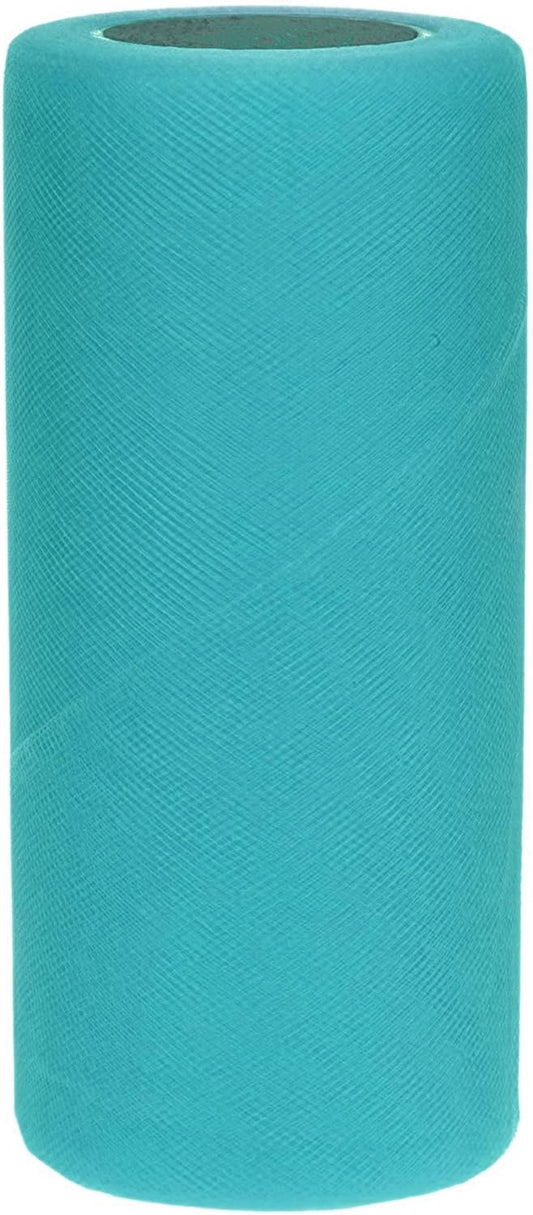 Party Favors Plus Aqua Tulle Fabric Roll 6in X 50yd