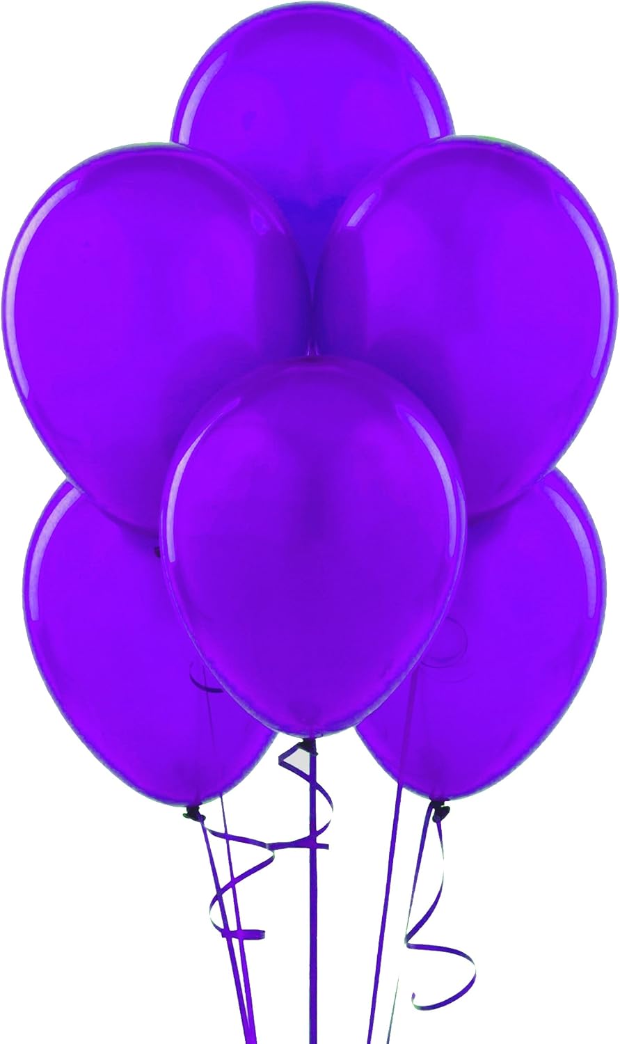 Party Favors Plus Latex Balloons 12 Inch Purple 144 Count with Clips and Ribbon