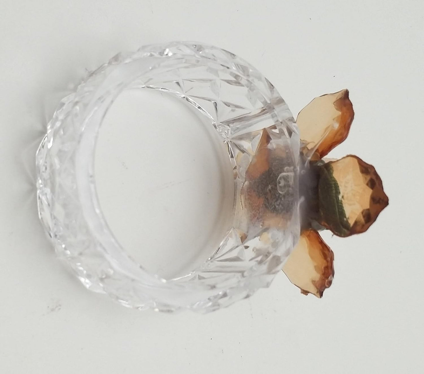 Party Favors Plus Gold Brown Acrylic Flower Napkin Rings 8 Count