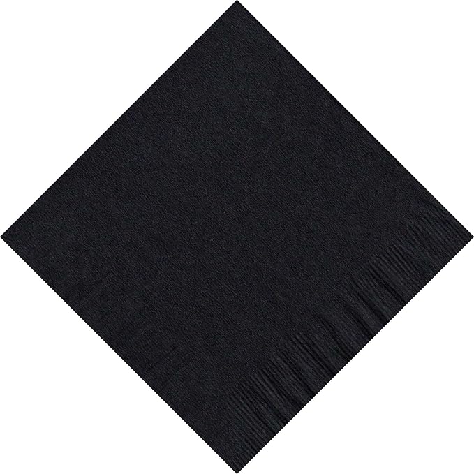 Party Favors Plus Luncheon Napkins Black 600 Count