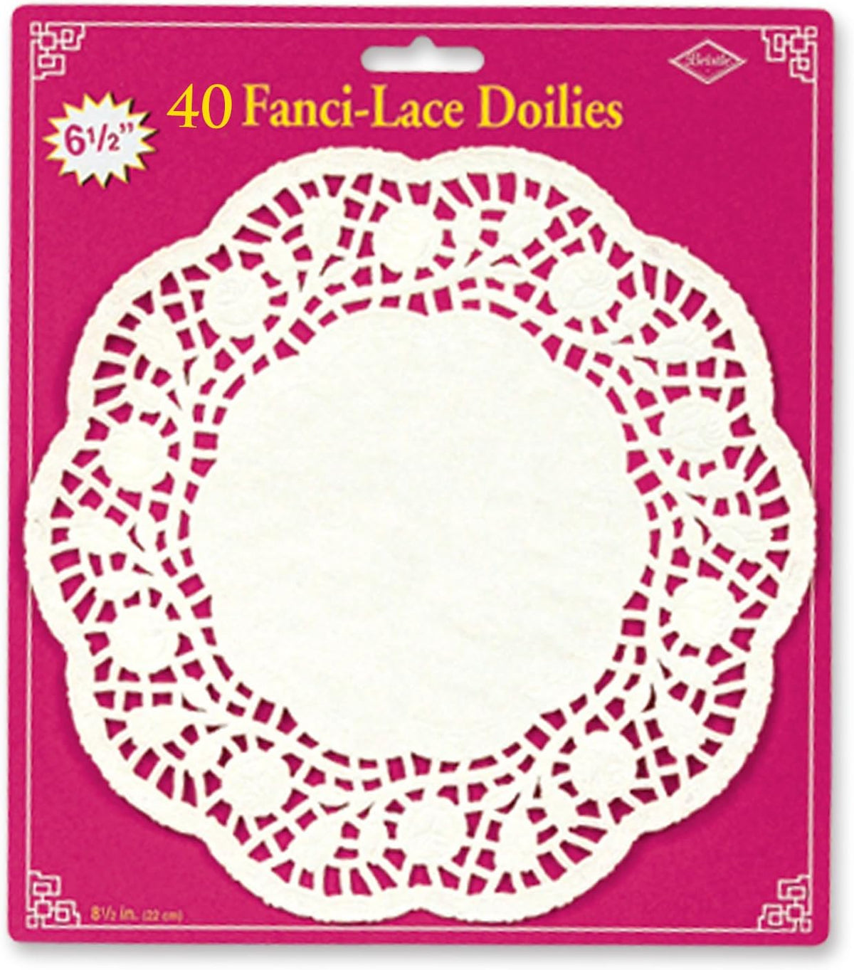 Beistle Fanci-Lace White Bond Paper Place Mats 10" x 14.5" 10 Count