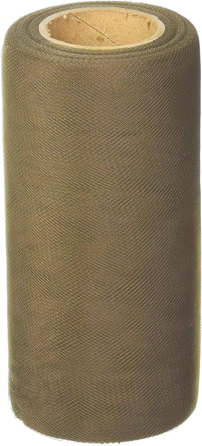 Party Favors Plus Antique Gold Tulle Fabric Roll 6in X 50yd