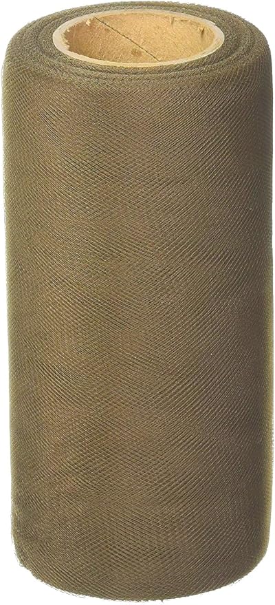 Party Favors Plus Antique Gold Tulle Fabric Roll 6in X 50yd