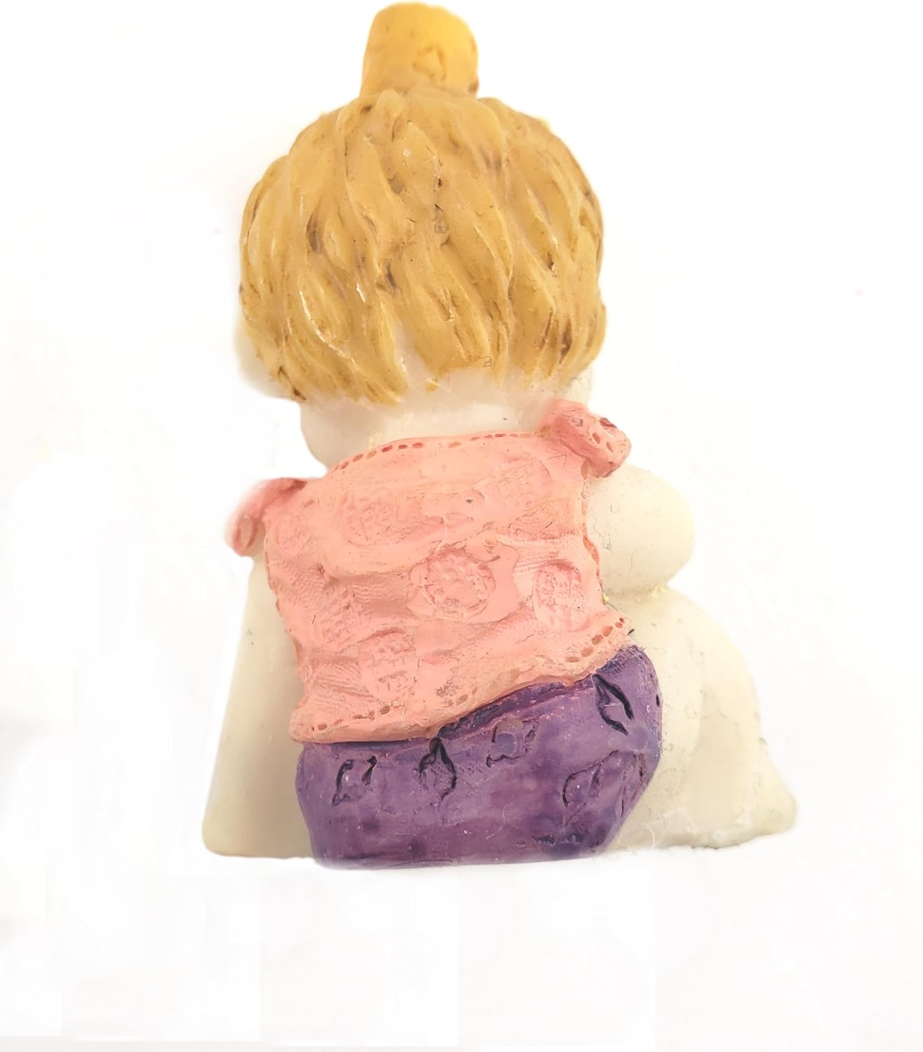 Party Favors Plus Pink White Polyresin Baby Girl with Ball Figurine 2.5 Inch Set of 2