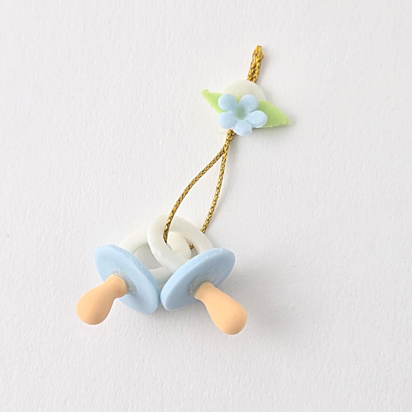Party Favors Plus Cold Porcelain Baby Shower Favor Capia Blue Pacifier Shape 12 Count