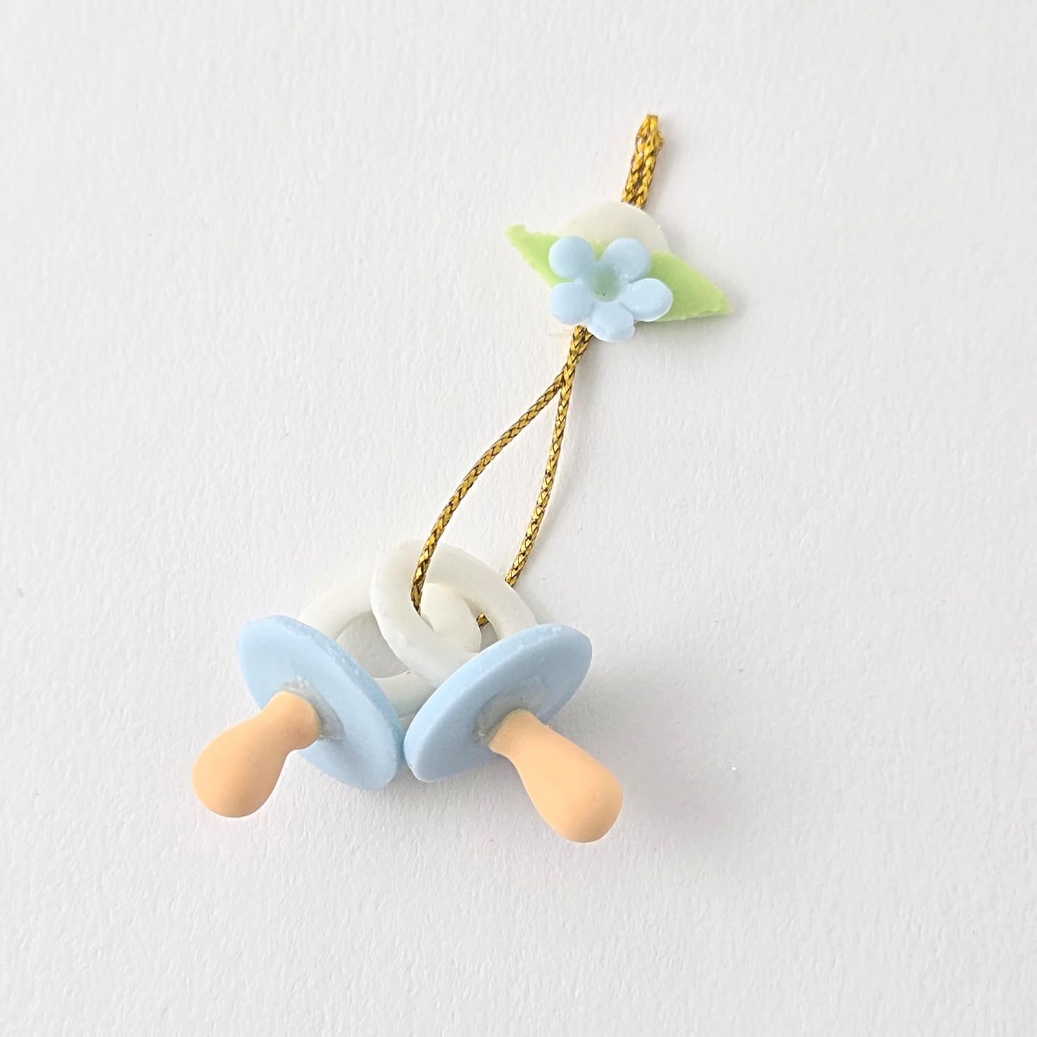Party Favors Plus Cold Porcelain Baby Shower Favor Capia Blue Pacifier Shape 12 Count