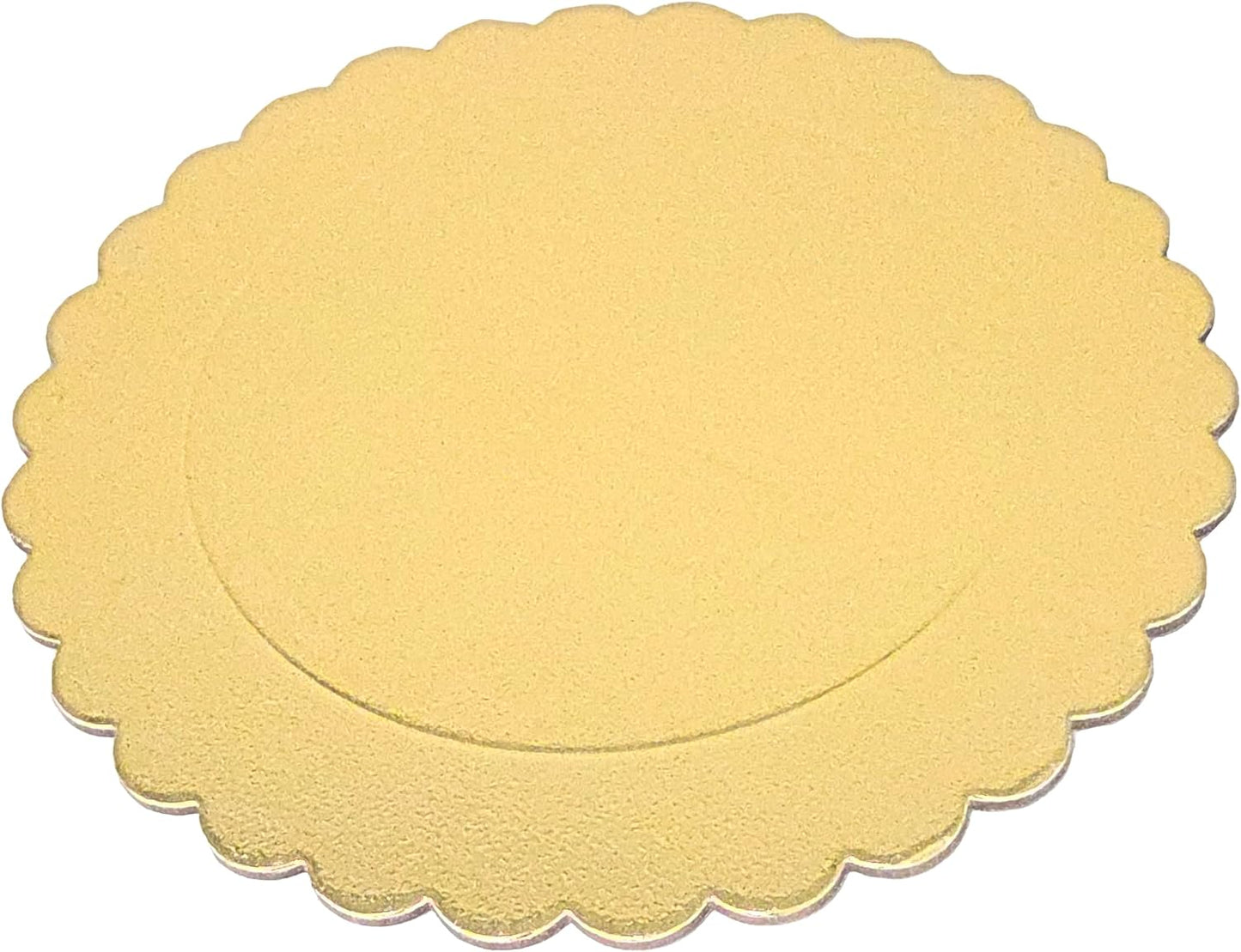 Party Favors Plus Gold Round Cake Boards Scalloped Edge Heavy Duty 8 Inch 5 Count