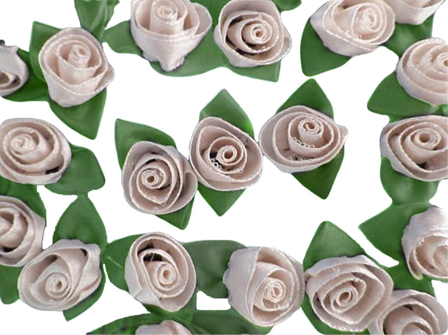 Party Favors Plus Satin Tulip Rose Applique Ivory 24 Count
