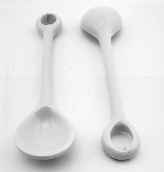Party Favors Plus White Porcelain Spoons 4.5 Inch 12 Count