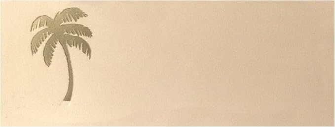 Party Favors Plus Gold Palm Tree Tent Style Ivory Place Cards 100 Count