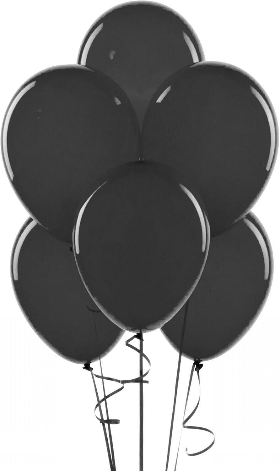 Party Favors Plus Latex Balloons Solid Black 12 Inch 24 Count