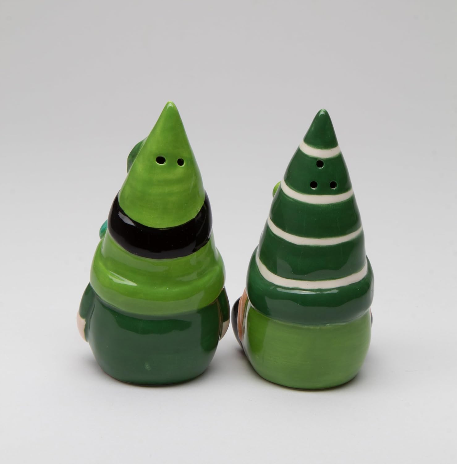 Cosmos Gifts Fine Ceramic St. Patrick Day Shamrock Gnome Salt and Pepper Shakers Set 3-7/8" H