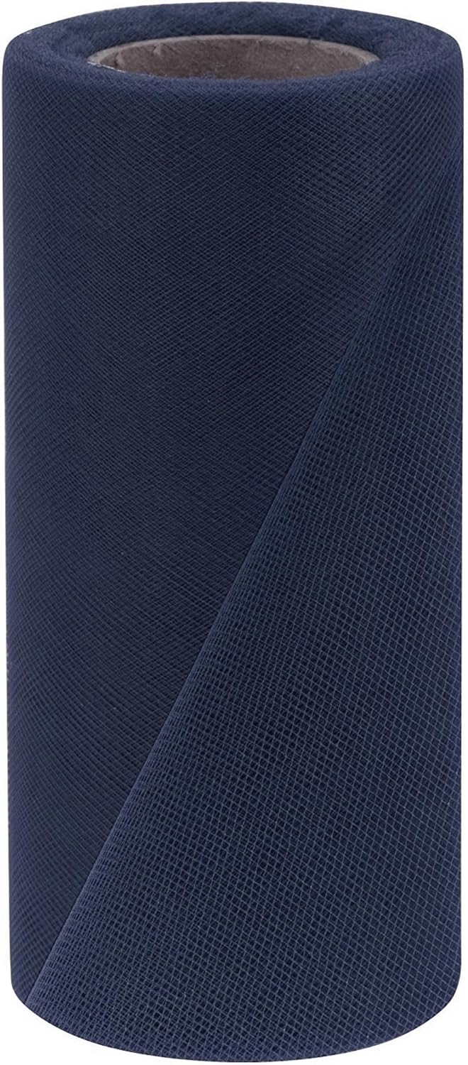 Party Favors Plus Navy Blue Tulle Fabric Roll 6in X 50yd
