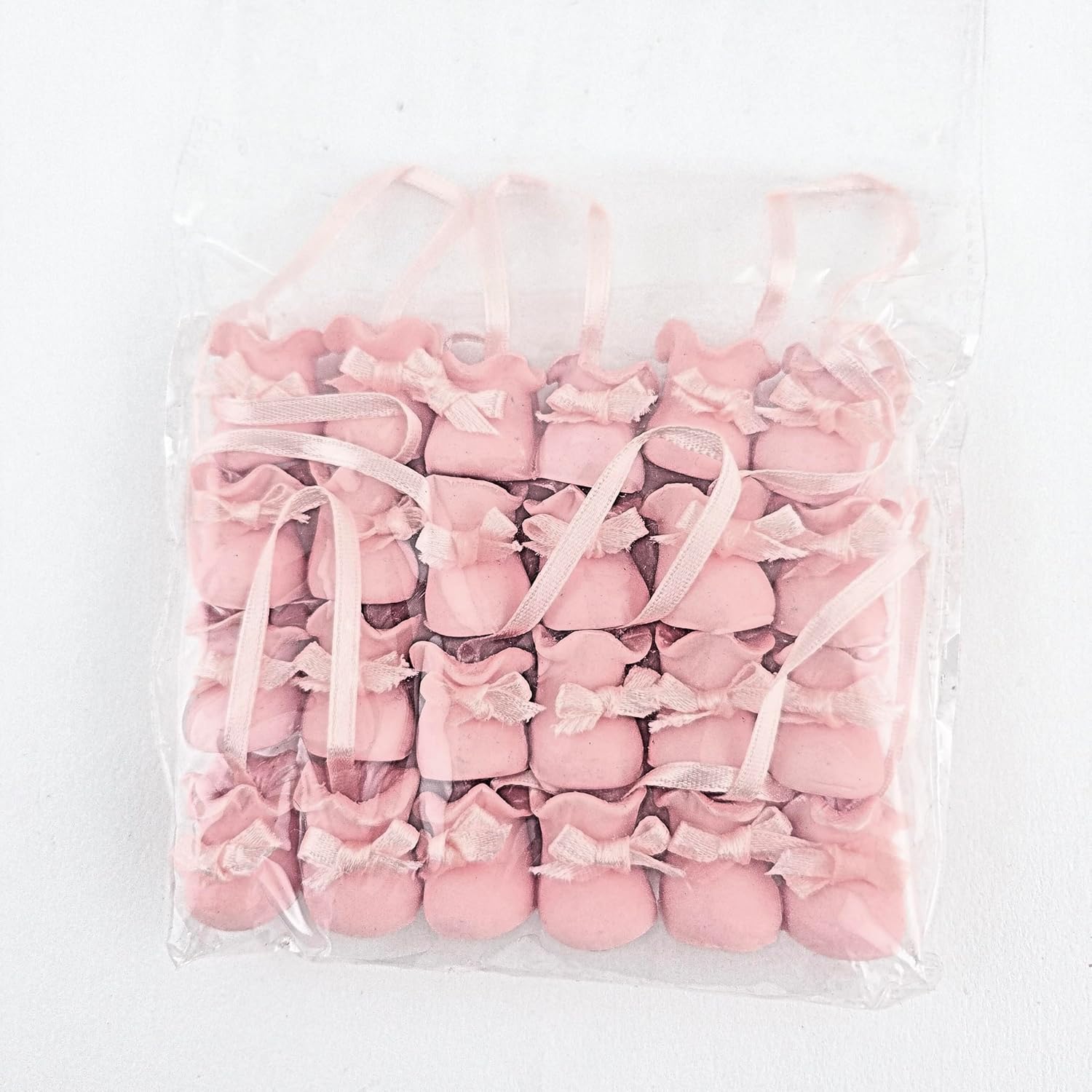 Party Favors Plus Cold Porcelain Baby Bootie Capias Figurines Pink 12 Count