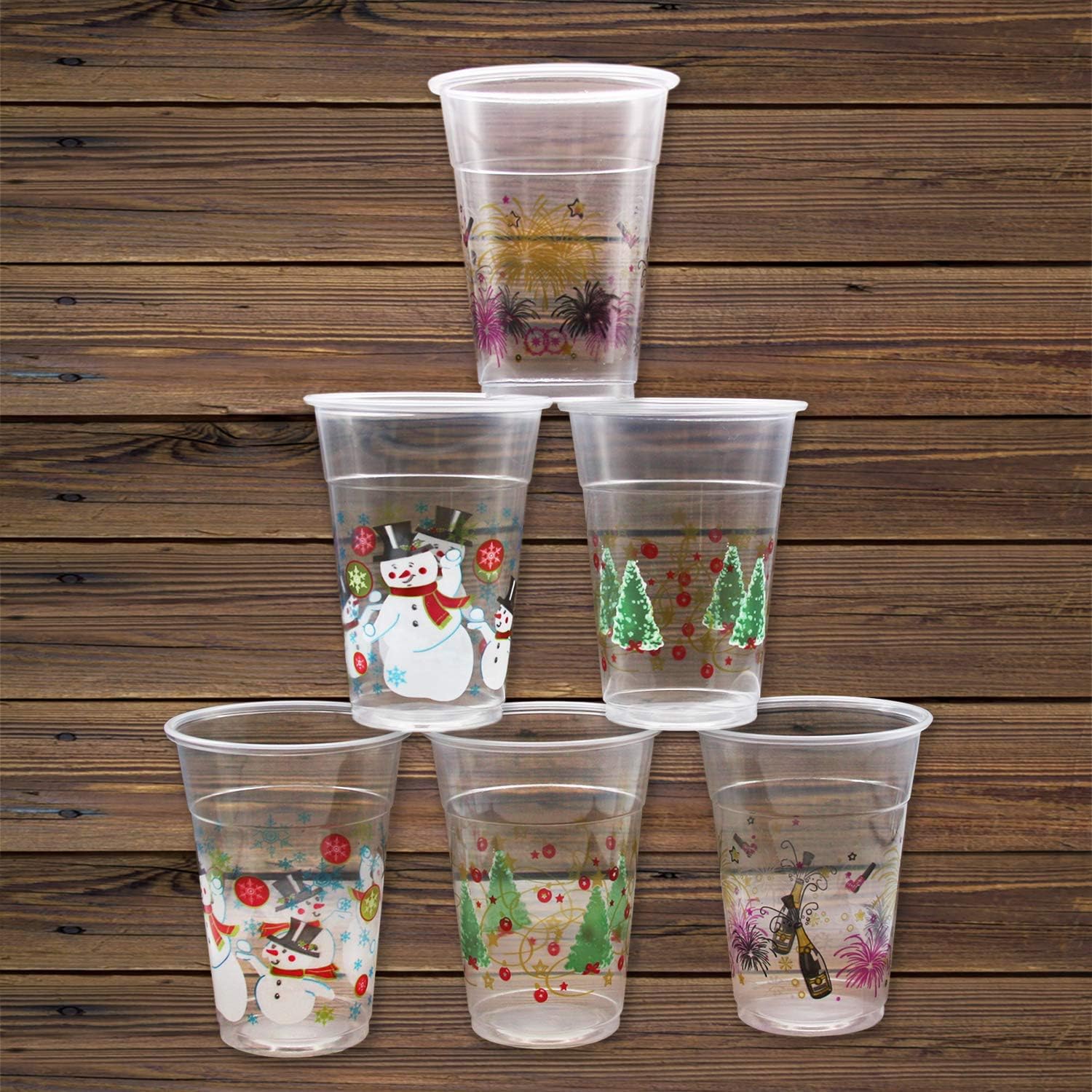 Party Essentials Soft Plastic Snowman Party Cups 16-Ounce 20 Count
