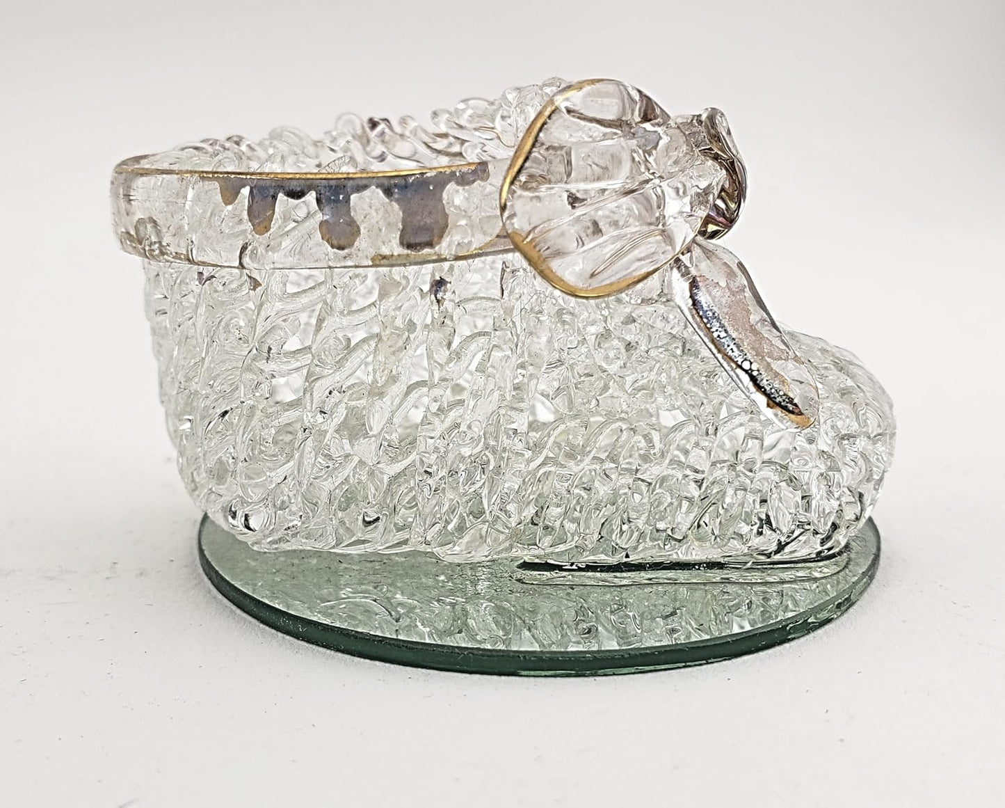 Party Favors Plus Clear Polyresin Crystal Baby Bootie Figurine 1.5 Inch