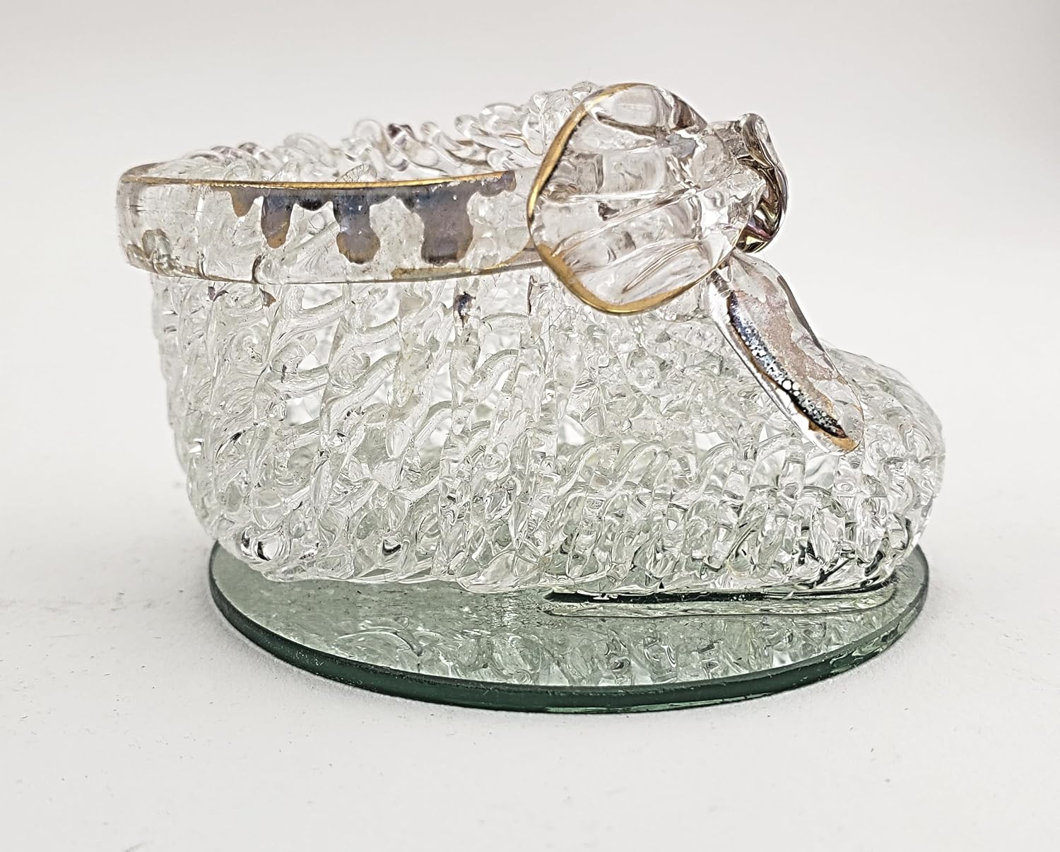 Party Favors Plus Clear Polyresin Crystal Baby Bootie Figurine 1.5 Inch