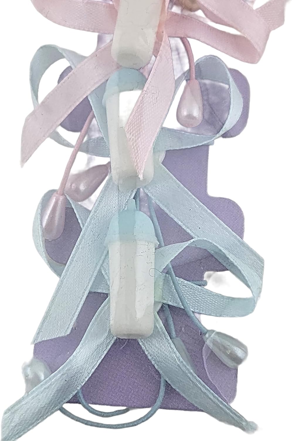 Party Favors Plus Baby Shower Favor Ties Pastel Mint Pink Blue 1 Inch Bottle Charms 6 Pack