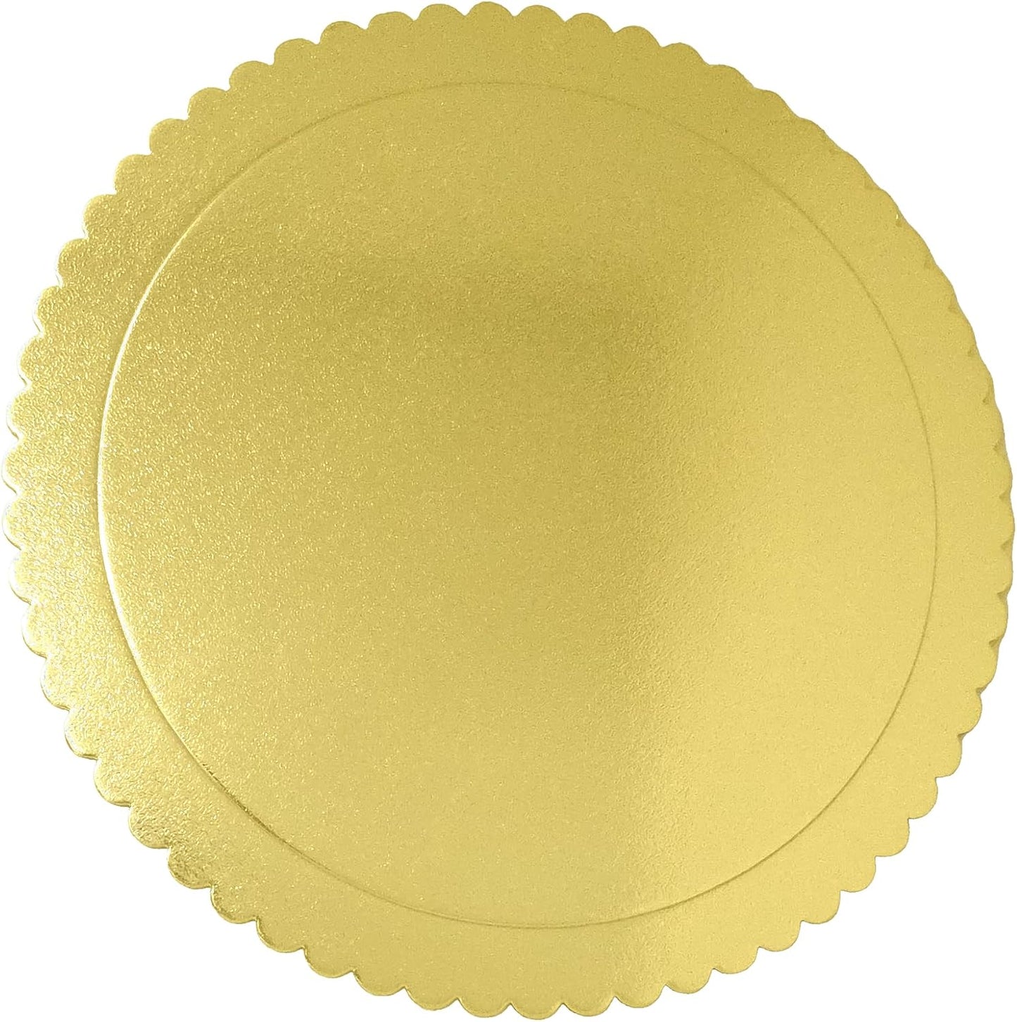 Party Favors Plus Round Cake Boards Gold Foil Scalloped 16 Inch 10 Count