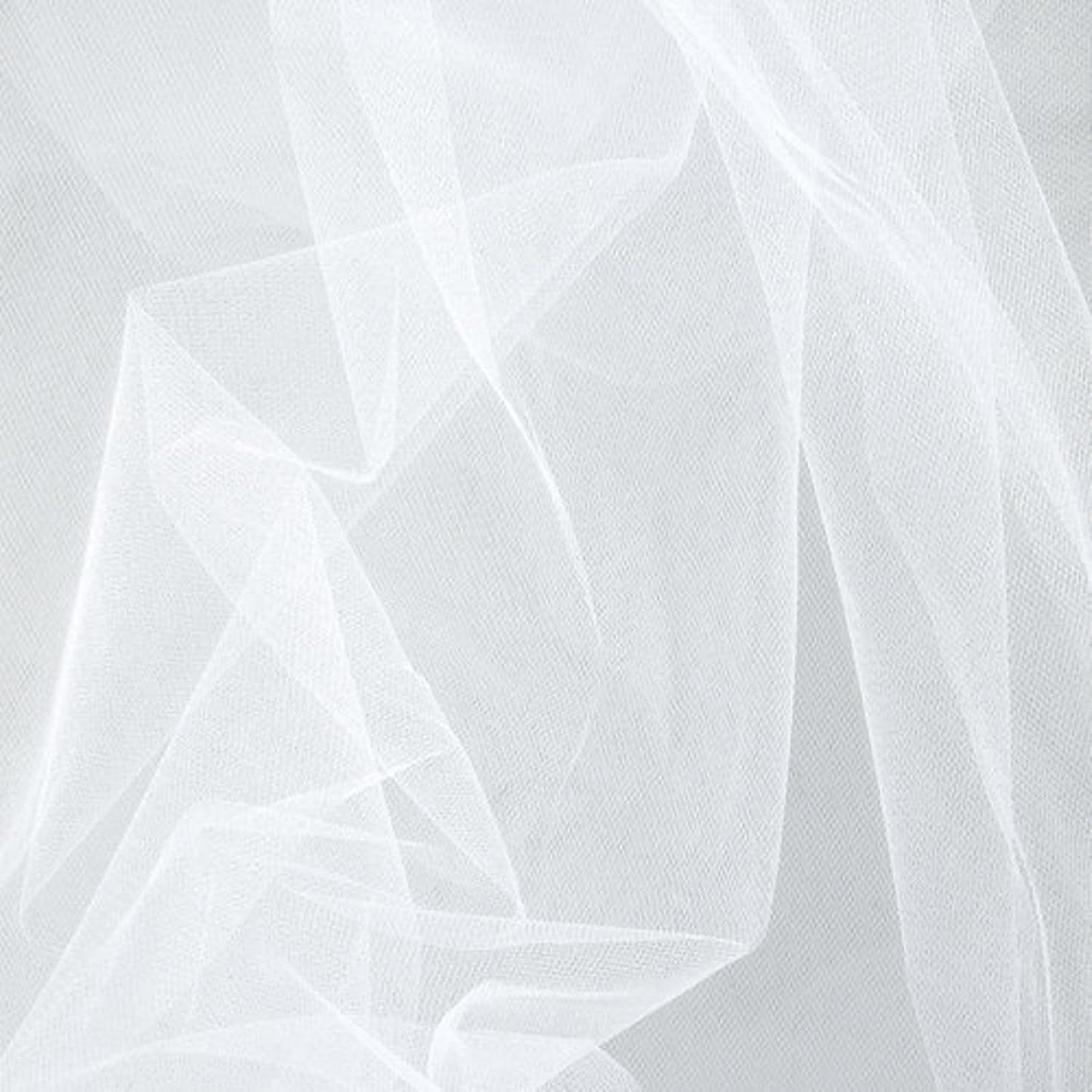 Party Favors Plus White Sheer Tulle Fabric Roll 54in X 100ft