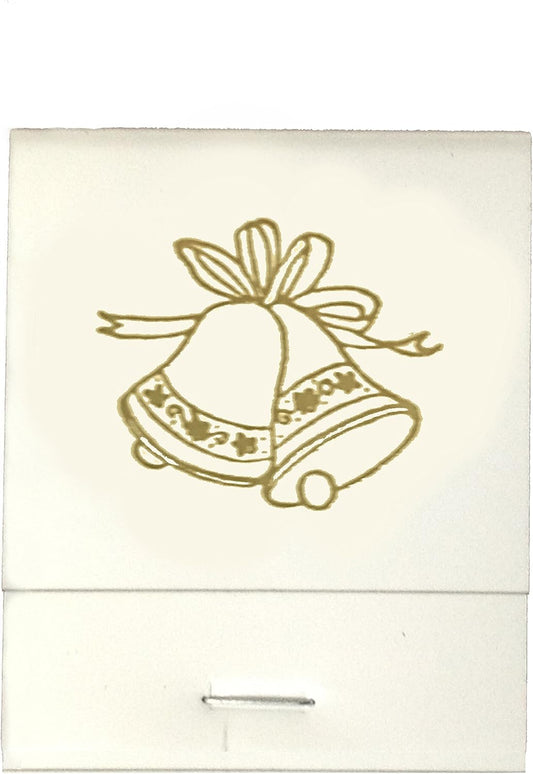 Party Favors Plus White Imprinted Bells Matchbooks 50 Count