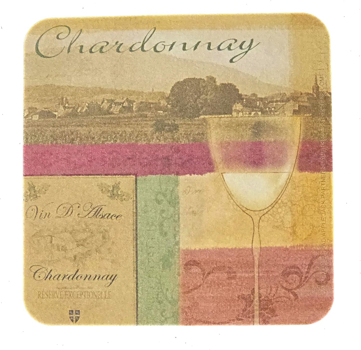 Party Favors Plus Multicolor Paper Coasters Wine Grapes Motif 8 Count
