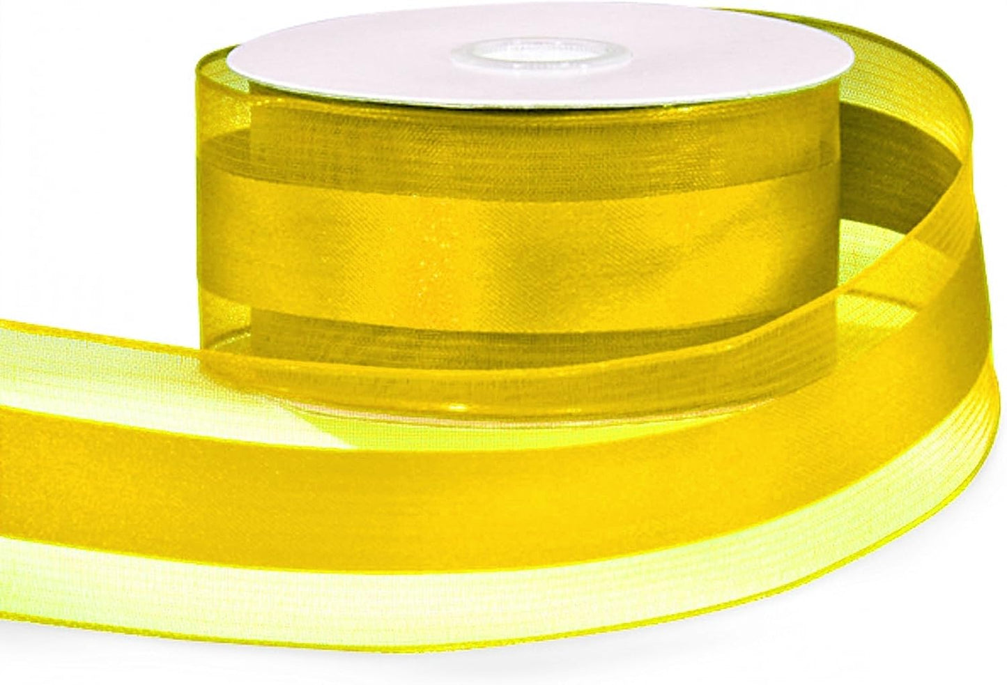 Party Favors Plus Harvest Yellow Organza and Satin Ribbon 1.5in 25 Yards