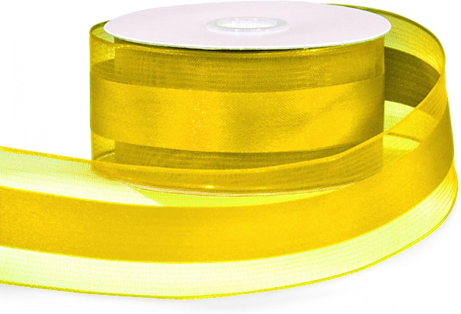Party Favors Plus Harvest Yellow Organza and Satin Ribbon 1.5in 25 Yards